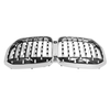 Grille de rein avant à calandre chromée avec trou pour appareil photo pour BMW X5 G05 Performance 2019-2020