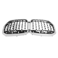 Grille de rein avant à calandre chromée avec trou pour appareil photo pour BMW X5 G05 Performance 2019-2020