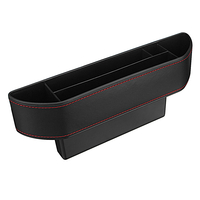 Grille multiple PU Siège de voiture Crevasse Boîte de rangement Siège Gap Organisateur Support de téléphone de poche