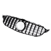 Grille supérieure noire brillante pour 2015-2018 Mercedes Benz w205 C200 C250 C300 C350 GTR sans caméra