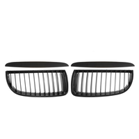 Grilles de calandre avant noir mat avec paupières supérieures pour BMW E90 E91 Série 3 Berline 2004-2008Sedan 2004-2008