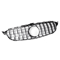 Gris GTR supérieur Grille Pour Mercedes Benz W205 AMG Look C200 C250 C300 C350 Argent 2015-2018