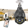 Guudgo HD 1080P WIFI IP E27 Caméra Surveillance 8 LED Diamond Bulb Ball Camera Smart Dual light Night Vision with E27 Ba