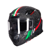 GXT 12K fibre de carbone double lentille motif serpent moto moto casque intégral ventilation anti-buée hommes et femmes