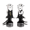 H4 LED Phares avec mini lentille de projecteur Ampoule à faisceau haut / bas 60W 9600LM 6500K Blanc pour voiture moto