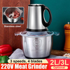Hachoir à viande électrique domestique 220V 2/3L litres grande capacité
