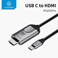 Hagibis 4K HD Vidéo USB-C vers HDMI Type-C vers HDMI Câble pour MacBook Samsung S10 Huawei P40 Pro pour iPad Pro