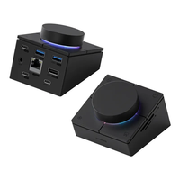 Hagibis Knob USB-C Hub with Shortcut Buttons Type-C RGB Docking Station with 5Gbps USB3.0*2 / 5Gbps USB-C / PD100W USB-C