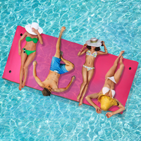HALLOLURE 12.8*5Feet Floating Water Pad 3 Layer Floating Foam Fun Mat For Water Recreation Relaxing Swimming Pool