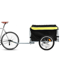 HALLOLURE 2 roues remorque à bagages robuste housse de pluie en métal support de stockage en acier vélo cargaison brouet
