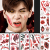 Halloween Accessoires Tatouage Autocollants Simulation Dhorreur Blessure Réaliste Sang Cicatrices Rayures Modèle De
