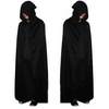 Halloween adulte cosplay parti vêtements longs noir mort manteau à capuchon gros cosplay manteau diable manteau