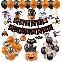 Halloween Ballon Set Lettre Drapeau Bannière Ballon Décoration