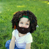 Halloween Barbe Forme de cheveux Bonnet en laine Maillot de moustaches Chapeau Enfants adultes