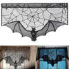 Halloween bat dentelle accessoires table lampe fenêtre rideau cheminée décorations pour la maison en tissu