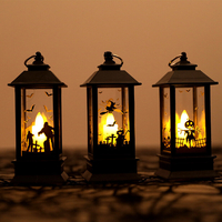 Halloween bougie électrique lampe Halloween décoration suspendue rétro citrouille sorcière crâne lampe pour Halloween fê