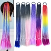 Halloween couleur sale tresses haute température fibre Crochet petites tresses de cheveux extensions de cheveux de queue