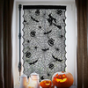 Halloween dentelle fenêtre porte rideaux sorcières citrouilles chauves-souris tissu hanté maison décor