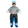 Halloween docteur tenant des personnes vêtements gonflables scène Performance vêtements gonflables diable drôle marche a