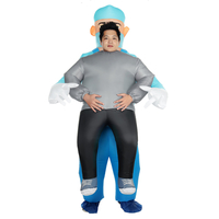 Halloween docteur tenant des personnes vêtements gonflables scène Performance vêtements gonflables diable drôle marche a