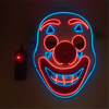 Halloween double couleur rougeoyant masque de clown complet du visage costume de fête de clown mal horrible horreur cosp