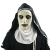 Halloween effrayé femme fantôme couvre-chef nonne horreur Valak effrayant Latex masque fête astuce accessoires avec foul