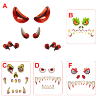 Halloween fantôme yeux dent fenêtre Stickers muraux stickers fête décor effrayant