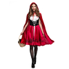 Halloween femme petit chaperon rouge costume femmes couleur unie Cosplay robe de soirée Costumes jouet