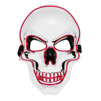 Halloween LED masque lumineux EL fil crâne visage masque lueur Cosplay cadeaux de fête