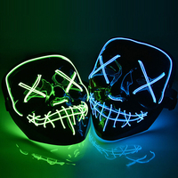 Halloween LED Masque Purge Masques Élection Mascara Costume DJ Party Light Up Masques Glow In Dark 10 couleurs à choisir