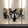 Halloween Magic Cat Sticker Adhésif en PVC amovible Wall Sticker Terror Halloween Décorations
