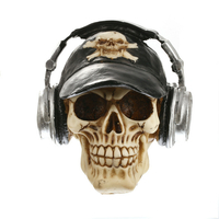 Halloween noir casque squelette ornement gothique Figurine Nemesis Art cadeau pour Halloween maison bureau fête décor