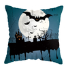 Halloween nouvelle citrouille orange courte taie doreiller en peluche décoration de la maison housse de coussin