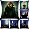 Halloween Pumpkin Bat Ghost Pattern Oreiller en coton Linge de litière Coussin Coussin Housse Siège Maison