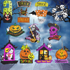 Halloween Spoof Décorations suspendues Pumpkin Ghost Skull Witch Door Hanger Halloween Supplies