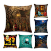 Halloween série ancienne maison sorcière citrouille chat taie doreiller jouets décoratifs