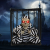 Halloween suspendu prison Cage prisonnier fantôme squelette lueur yeux fantôme sons décoration