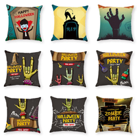 Halloween Terror Ghost Hand Pattern Housse doreiller Coton Linge de coussin Ensemble de coussin Housse de siège Déc