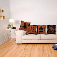 Halloween Terror sorcière motif taie doreiller en coton jet de coton housse de coussin siège Home Decor