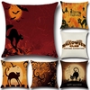 Halloween Thriller Chats pataugeoire en coton Linge de lin Lingette Coussin Coussin Housse Décoration intérieure Décor d