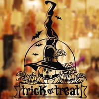Halloween Wallpaper décoration verre autocollants art mural