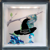 Halloween Witch Hat Sticker PVC Adhésif murale amovible Sticker Terror Halloween Décorations