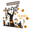 Halloween Festival Autocollant Design Mural Décoration murale murale Décoration