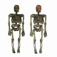 Halloween Party Home Decoration Luminous Sound Control Skeleton Honor Scare Scene Props Toys