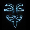 HalloweenV-VendettaMasqueLEDLumineuxMasque Visage Masque Parti Masques Allumer Danse Hallo