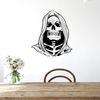 Hallowen sorcière crâne tête verre décoration murale autocollant Party House Home Decoration