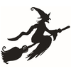 Hallowen Witch Broom Showcase Décoration de décoration en verre Décoration murale Maison de fête Décoration de maison Dé