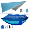 Hamac de camping pour deux personnes 260x140cm avec moustiquaire + auvent de camping en plein air 300x260cm charge maxim
