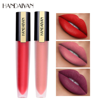HANDAIYAN Brillant à lèvres mat Lèvres Rouge à lèvres longue durée Liquide Cosmétique Maquillage Exagéré