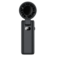 Handheld Fan Mini Fan with Digital Display 180° Folding Multi-Angle Air Supply USB Fan 3600mAh High Speed Fan